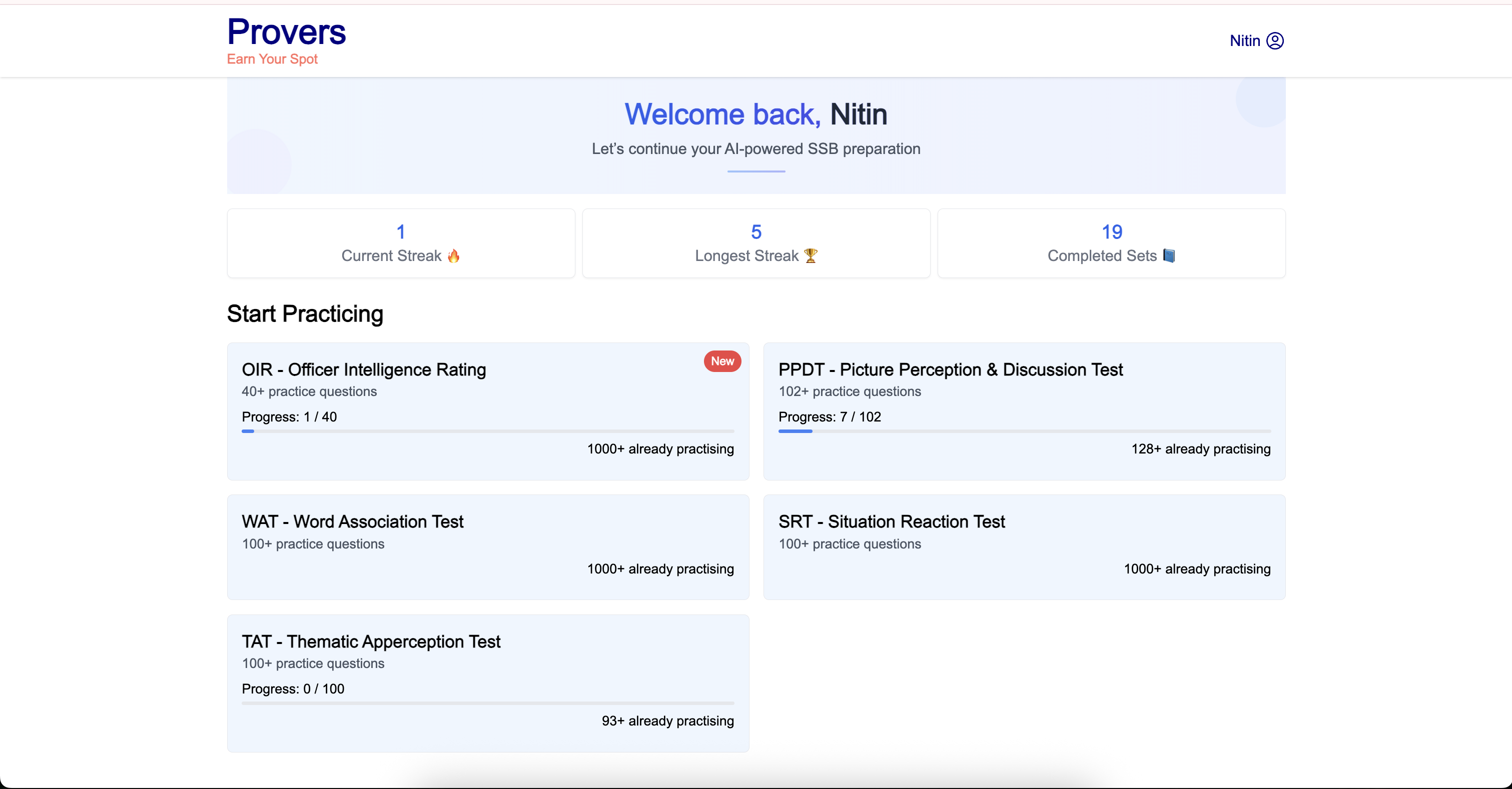 PLACEHOLDER — Hero: Aspirant using laptop with AI feedback UI